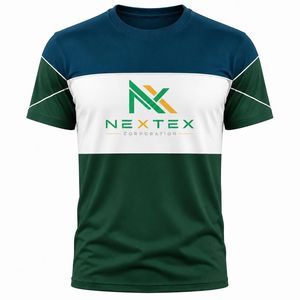 เสื้อยืดกราฟิกบล็อกสีสำหรับผู้ชาย คอกลม แขนสั้น เสื้อยืดลำลอง - Product Image 2