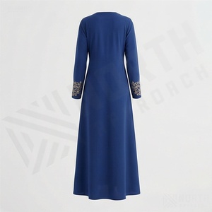 Abaya moderne à ouverture frontale, nouveau design, ensemble 2 pièces avec hijab, robe de prière musulmane pour femme, couleur personnalisable - Product Image 2