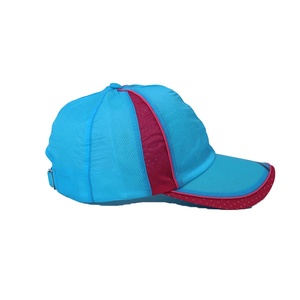 Light Blue Sport Cap With Orange Trim Breathable Polyester Unisex Adjustable Summer Hat For Outdoor Activities - Product Image 3