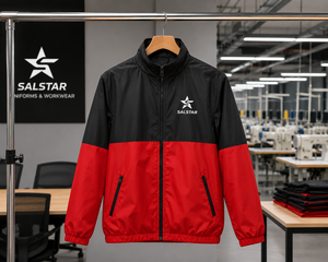 Custom High Quality Men’s Sports Track Jacket <b>Windbreaker</b> Training Two Tone Red <b>Black</b> Jacket Polyester Athletic Teamwear Jacket - Product Image 5
