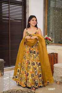 Magnifique Kurta de mariage indien pakistanais en tissu de soie, imprimé numérique, tenue de soirée élégante, style ethnique Bollywood, dernière collection exclusive - Product Image 6