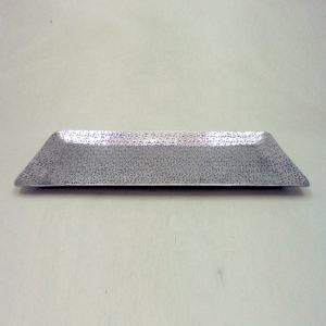 Plateaux de service en aluminium de plateau unique de concepteur de luxe formé rectangulaire pour le plateau de service de nourriture de maison et d'hôtel - Product Image 1