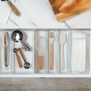 Set di 6 Organizzatori Trasparenti in Plastica per Cassetti, Regolabili per Armadio, Cucina, Camera da Letto - Product Image 6