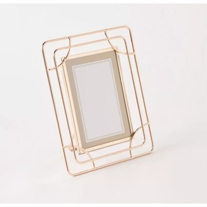 Nordic Gold Metal Photo Frame Geometric <b>Iron</b> Wire Picture Frame Tabletop Luxury Glass Home Decor Wedding Tabletop Decoration - Product Image 4