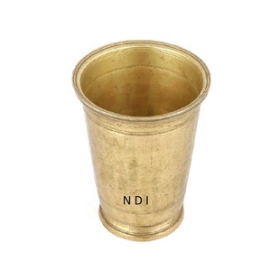 Etching Design Drink Ware Pure Brass Metal Drinking Glass For Hotel Restaurant & Home Catering Used Drinking Water Glass Usage - Product Image 4