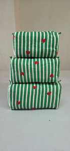 Travel Cosmetic Bag Soft Cotton <b>Makeup</b> Pouch Block Print Toiletry Organizer Handmade Zipper Bag <b>for</b> Skincare and Toiletries - Product Image 3