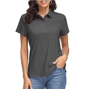 Polo respirant à manches courtes pour femmes grandes tailles, avec logo brodé personnalisé, chemises de golf pour femmes, logo personnalisé - Product Image 1