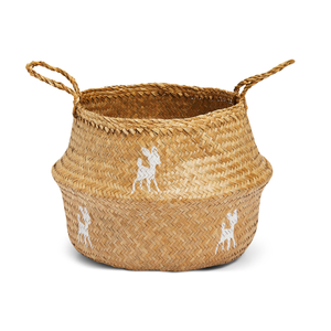 Farmhouse Style Natural Seagrass Belly <b>Baskets</b> for <b>Storage</b> <b>Woven</b> <b>Storage</b> <b>Basket</b> with Handles from Vietnam - Product Image 4