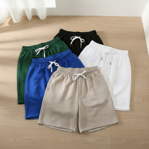 Shorts d'été décontractés pour hommes avec logo personnalisé, 100 % coton satiné, respirants, séchage rapide, légers, grandes tailles, pour la plage et la gym, vente en gros - Product Image 1