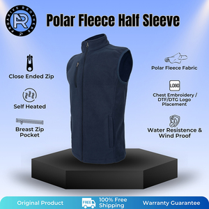 Veste sans manches pour hommes, veste décontractée légère et chaude, col montant, fermeture éclair, confortable, à la mode, pour tous les jours - Product Image 6