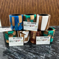 Support pour bâtonnets d'encens en bois d'acacia époxy, style encens indien, fait à la main, brûleur de bakhoor religieux, finition rectangulaire polie, haute qualité