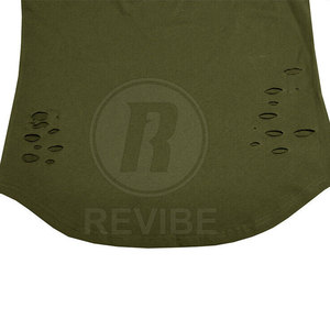 Camiseta de Verano para Hombre, Manga Corta, Estilo Desgastado, 100% Algodón, Color Personalizado, Transpirable, Diseño Moderno - Product Image 5