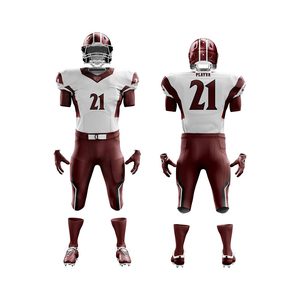 Adult American Football Team Uniform Complete Set Helmet <b>Socks</b> 100% Polyester <b>Moisture</b>-Wicking Eco-Friendly Custom Team Name - Product Image 1