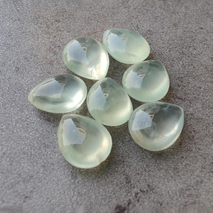 Piedra Preciosa Natural de Prehnita en Forma de Lágrima, Calibrada, Verde, Suelta, para Joyería, Disponible en Todos los Tamaños - Product Image 6