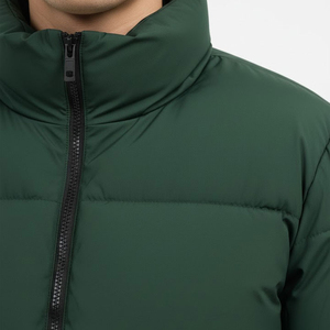 Chaqueta Acolchada Verde para Hombre, Nueva Colección 2026, Cuello Alto, Cierre de Cremallera, Resistente al Viento, Poliéster, Estilo Casual, Corte Regular - Product Image 5