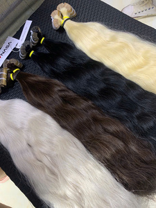 Cinta en extensiones de cabello humano Cabello crudo vietnamita dibujado doble 100g Ondulado natural Todos los colores y toda la longitud - Product Image 5