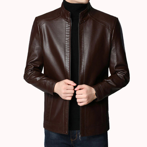 Chaqueta de Cuero PU para Hombre Waqar Teez 2025, Diseño Personalizado, Corte Ajustado, Largo Regular, Transpirable, Secado Rápido, Cuello Alto, Cierre de Cremallera - Product Image 2