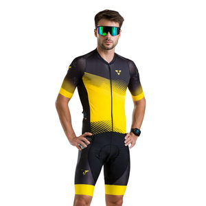 Conjunto de camisetas de ciclismo con cremallera para hombre, pantalones cortos de ciclismo de secado rápido, trajes de ciclismo de manga corta para hombre - Product Image 1
