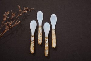 Cuillères à caviar et cuillères en nacre de haute qualité, finition miroir, ensemble de cuillères de service de luxe en nacre pour restaurant - Product Image 2