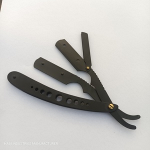 Hot Selling Custom Logo and Color Barber Shaving Straight Razor Customized Folding blade Custom Black <b>Scissors</b> Wholesaler - Product Image 6