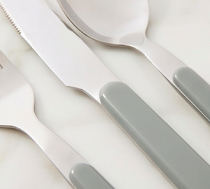 <b>Grey</b> Resin Handle Cutlery <b>Set</b> With Multi Purpose Design For <b>Dining</b> Kitchen Party Restaurant And Modern <b>Table</b> Accessories - Product Image 3