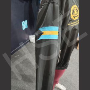 Veste coupe-vent maçonnique brodée sur mesure, veste noire légère à fermeture éclair intégrale avec logo personnalisé - Product Image 3