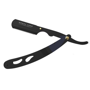 Premium Quality Black Stainless Steel Barber Straight <b>Razor</b> Safety Facial Hair Shaving <b>Razor</b> for <b>Men</b> Custom Logo OEM ODM Private - Product Image 1