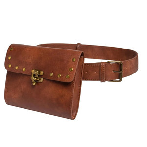 Durable Vintage Leather Hunting <b>Pouch</b> with Secure Hasp Closure Detachable <b>Belt</b> and Unisex Style for Outdoor Adventures - Product Image 2