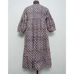 Exportateurs de robes d'été bohèmes maxi en coton 100% imprimé numérique floral, écologiques, coupe trapèze, pour femmes - Product Image 6