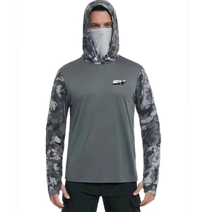 Sudadera con capucha profesional para hombre, protección solar, manga larga, ropa de alto rendimiento para pesca al aire libre y deportes acuáticos - Product Image 1