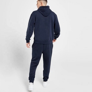 Ensemble de survêtements unisexes personnalisés en molleton brodé écologique de haute qualité pour homme, coupe classique, avec sweat à capuche et pantalon de survêtement - Product Image 2