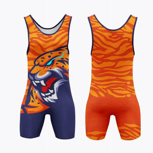 Traje de Lucha Libre Unisex para Entrenamiento en Gimnasio, Levantamiento de Pesas, Transpirable, de Secado Rápido, Elástico, 100% Poliéster - Product Image 1
