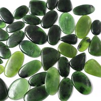 Lot en gros de pierres précieuses 100% naturelles en serpentine verte, cabochons en vrac, formes variées, taille ovale, Irfan Gems Rajasthan 20-40mm OEM