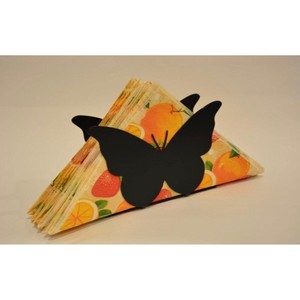 Porte-serviettes en forme de papillon avec motif de fruits, organiseur de papier autoportant pour utilisation sur table - Product Image 5