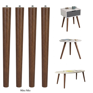 OEM Solid Wood <b>Table</b> Legs Tapered <b>Round</b> Furniture Legs for Coffee <b>Table</b> Chair <b>Side</b> <b>Table</b> Mid Century Modern - Product Image 1