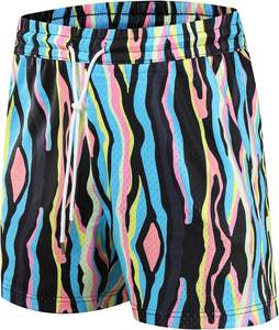 Shorts de basket-ball blanc/noir en mesh, shorts de fitness, de plage, de basket-ball, de jogging, pantalon court ample pour homme, personnalisable, toutes tailles - Product Image 2