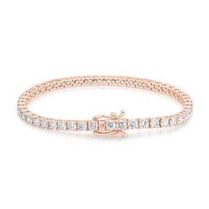 5.4CT Round Brilliant Lab Grown Diamond Tennis <b>Bracelet</b> 9K Rose Gold Solid Gold Wholesale Fine Jewelry Supplier - Product Image 3