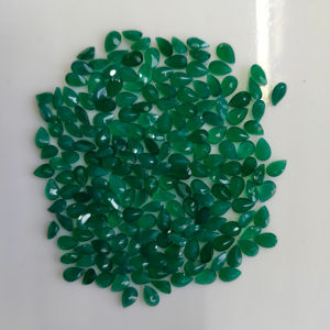 Onyx Vert Naturel 6x4MM Coupe Poire Qualité Supérieure Pierre Précieuse Libre pour la Fabrication de Bijoux Red Mountain Gems d'Origine - Product Image 2