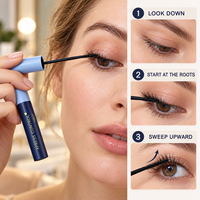 VIBELY Slim Precision Mascara untuk Bulu Mata Lentik dan Terdefinisi, Kosmetik Rias Mata dengan Kuas Halus