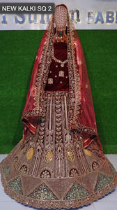 Lehenga rajwadi งานจาร์หนักผ้ากำมะหยี่ออกแบบให้มีสไตล์สามารถยาวได้ถึง1.20ม. 2.5ม. ขอบ dupatta สำหรับฤดูร้อนที่ทันสมัย - Product Image 4