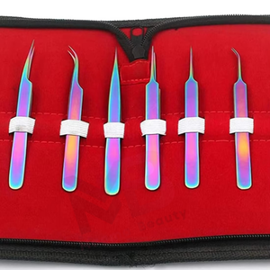 ชุดแหนบต่อขนตาสแตนเลสสวยงาม แหนบต่อขนตาสไตล์เพอร์เฟกต์ พร้อมบรรจุภัณฑ์แบบกำหนดเองได้ - Product Image 5