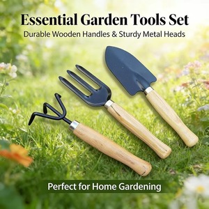 Trendy Two Piece <b>Garden</b> <b>Hand</b> <b>Tool</b> <b>Set</b> with Wooden Grips - Product Image 4