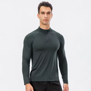 Vêtements de sport pour hommes, coupe-vent, respirant, léger, compression, manches longues, fermeture éclair, entraînement de football, tenue de sport, survêtement - Product Image 3