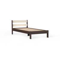 Lit simple Premyrr` Range Roverb en bois massif Noyer & Wengé & Finition Givrée, design plateforme minimaliste à monter soi-même