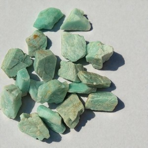 Pierre d'Amazonite brute en vrac, spécimen minéral, cadeau d'affaires, décoration intérieure, thème mascotte - Product Image 4