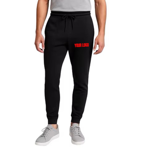 <span class=keywords><strong>Pantaloni</strong></span> da Jogging Casual da Uomo Verde Scuro con Coulisse in Vita Elastica, Peso Medio, con Spazio per Logo sul Gambe Sinistra - Product Image 6