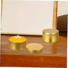Golden Metal Candle <b>Jar</b> Cylinder Shape Home Decoration Durable Candle Holder for Indoor Use - Product Image 3