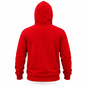 Sudadera con capucha de esqueleto para hombre, con cremallera completa, estampado gótico de calaveras y huesos, estilo streetwear de Halloween, con gráfico personalizado, roja - Product Image 2