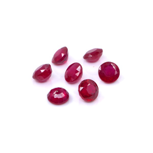 Rubis naturels de Bangkok, ronds calibrés de 7 mm, pierres précieuses de rubis naturelles facettées, prêtes à l'emploi pour la création de bijoux - Product Image 1