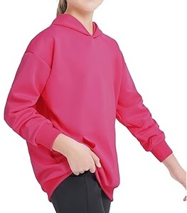 Custom Pullover Children <b>Pink</b> Color Pullover Kids <b>Hoodie</b> for Girls Breathable Custom Made Wholesale Hooded For Kids Wholesale - Product Image 3